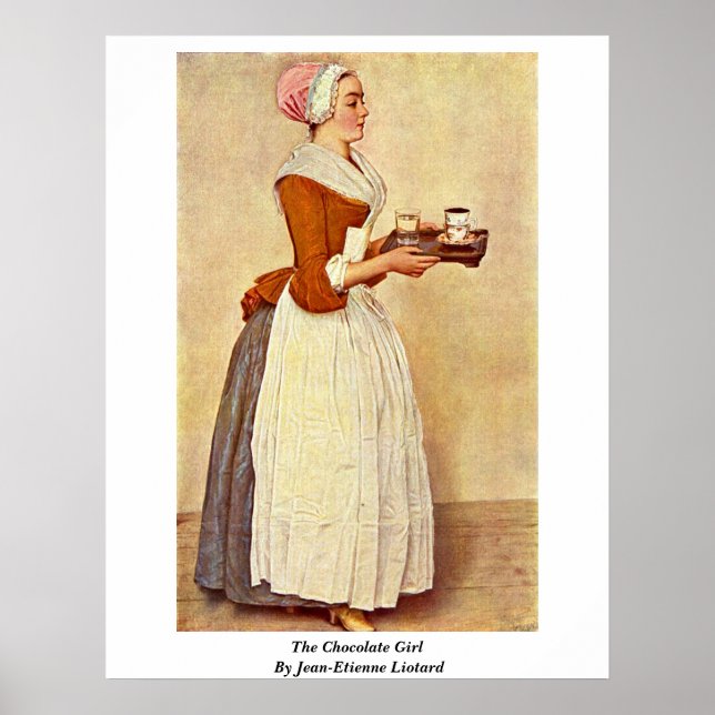 Chocolate Girl by Jean-Etienne Liotard Poster (Framsidan)
