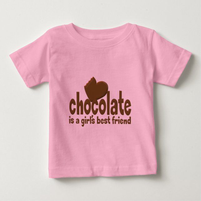 Chocolate Girl's Best Friend T Shirt (Framsida)