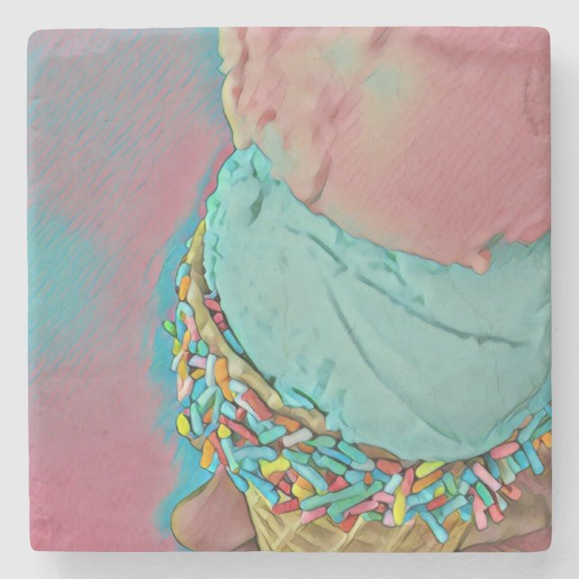 Chocolate glass älskare-gåva stenunderlägg (Framsidan)