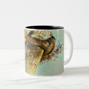 Chocolate glass älskare-gåva Två-Tonad mugg