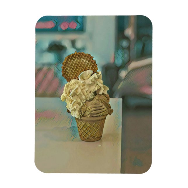 Chocolate glass cone magnet (Vertikal)