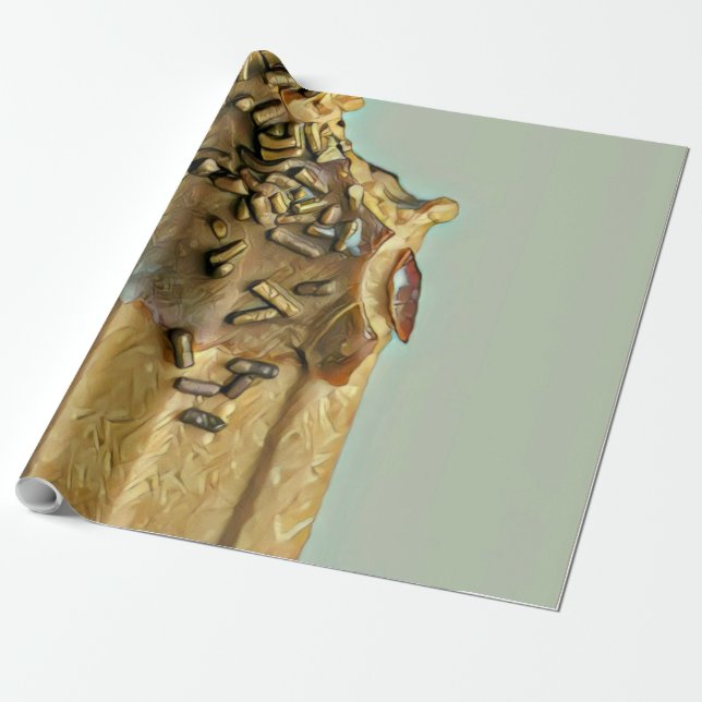 Chocolate glass popsicle presentpapper (Utrullad)