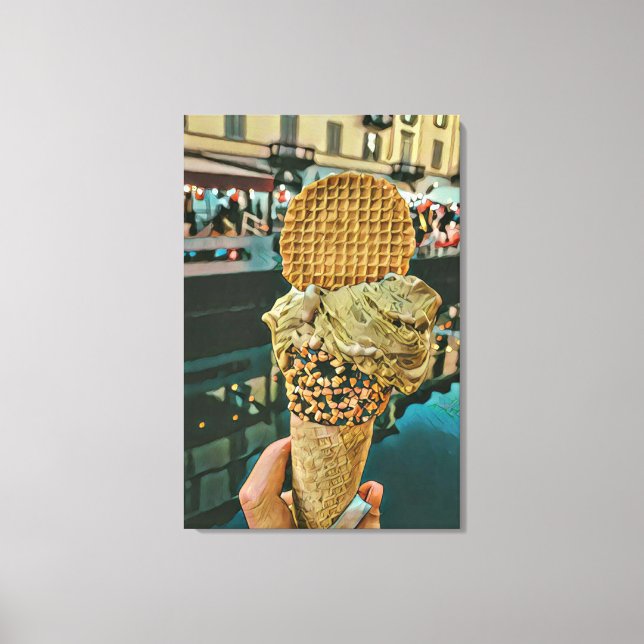 Chocolate glass sprinkles canvastryck (Framsida)