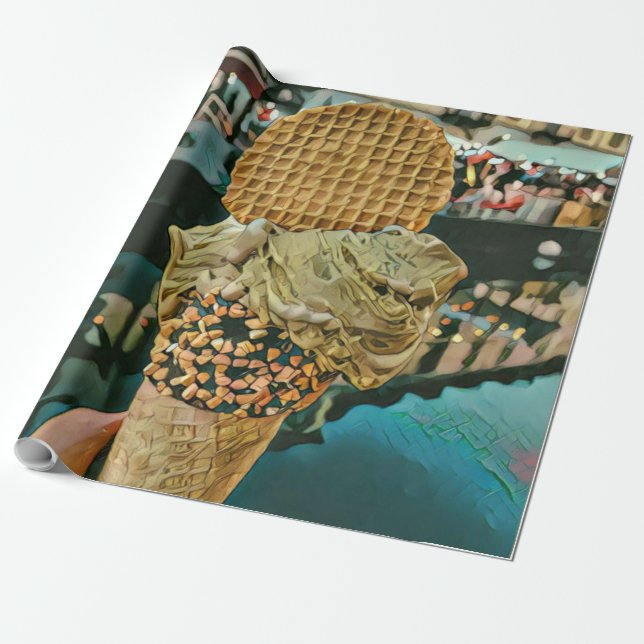 Chocolate glass sprinkles presentpapper (Utrullad)