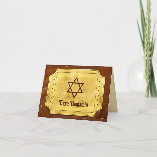 Chocolate Golden Biljett Pub Bat mitzvah Tack (Framsida)
