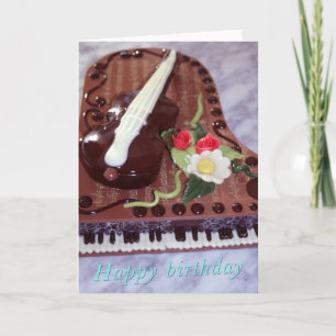 Chocolate grand piano kort