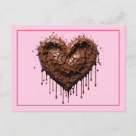 Chocolate Heart Valentine Vykort