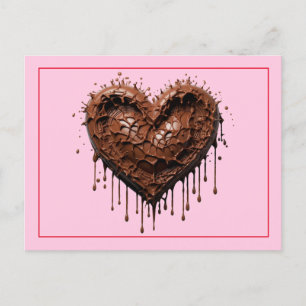 Chocolate Heart Valentine Vykort
