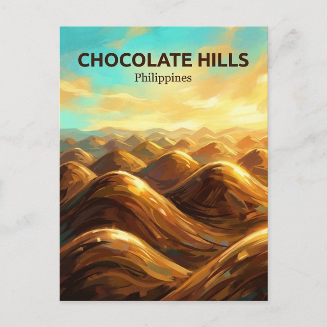 Chocolate Hills Filippinerna Vykort (Framsida)