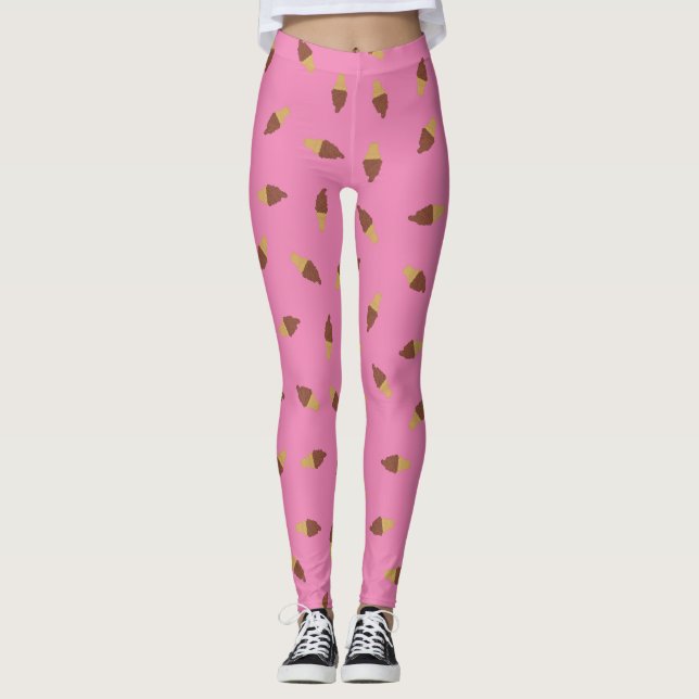 Chocolate Ice Cream Cone Leggings (Framsida)