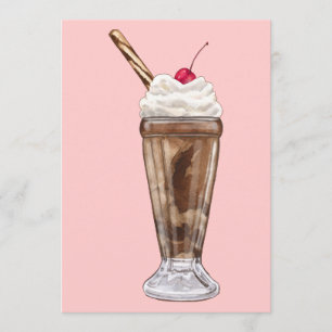 Chocolate Ice Cream Milkshake Inbjudningar