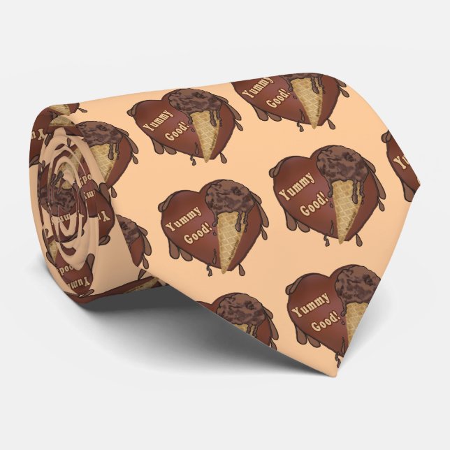 Chocolate Ice Cream mönster tie Slips (Rullad)