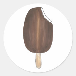 Chocolate Ice Cream Popsicle Popsicles Stickers Runt Klistermärke