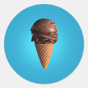 Chocolate Ice-Cream Runt Klistermärke