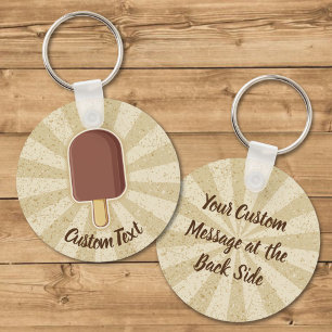 Chocolate Ice Cream Stick Keychain Nyckelring
