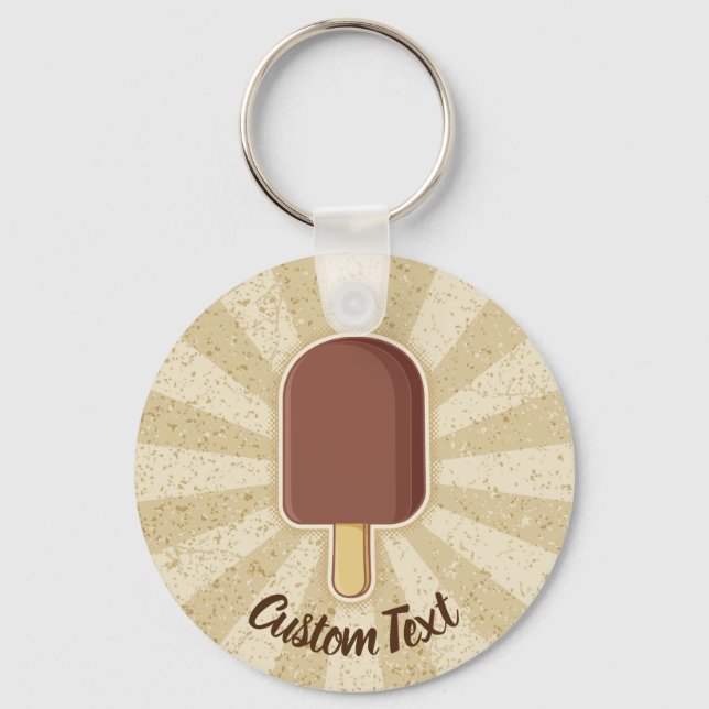 Chocolate Ice Cream Stick Keychain Nyckelring (Framsida)