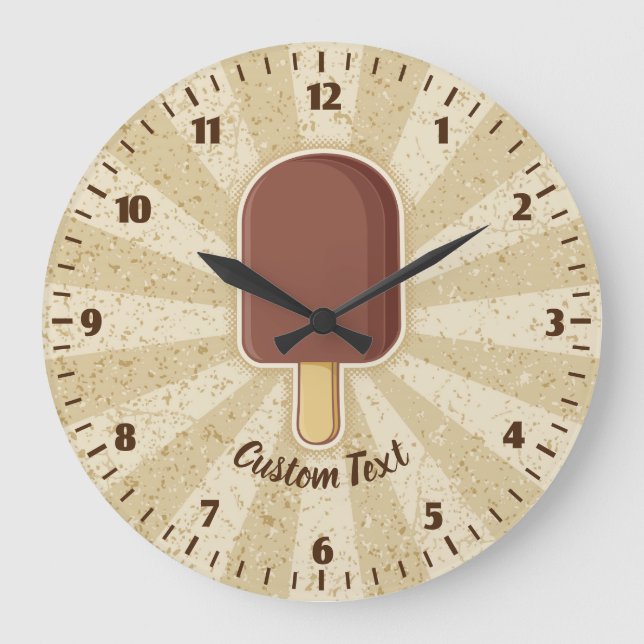 Chocolate Ice Cream Stick Stor Klocka (Framsida)