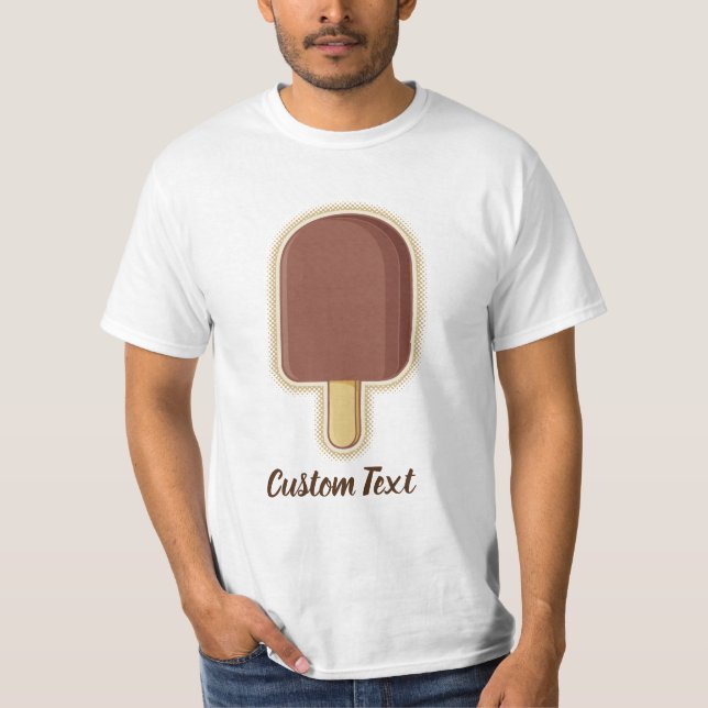 Chocolate Ice Cream Stick T Shirt (Framsida)