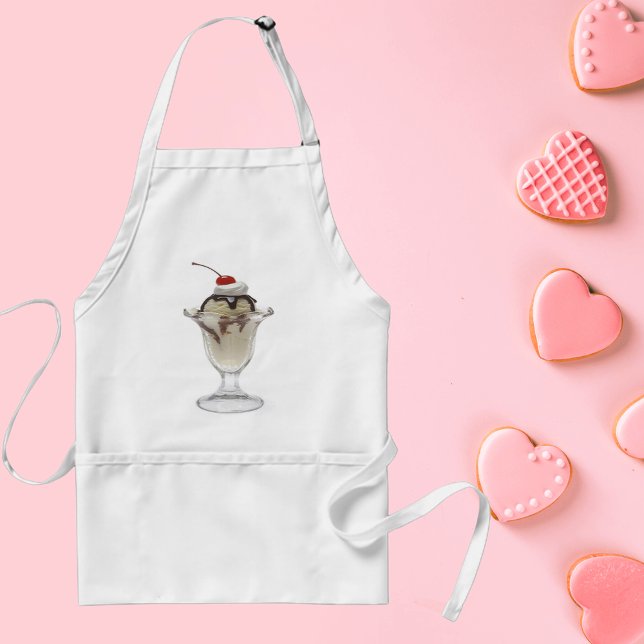 Chocolate Ice Cream Sundae Förkläde (Chocolate Ice Cream Sundae Adult Apron)