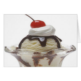 Chocolate Ice Cream Sundae Hälsningskort