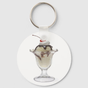 Chocolate Ice Cream Sundae Nyckelring