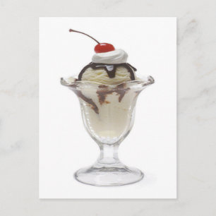 Chocolate Ice Cream Sundae Vykort