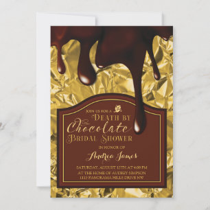 Chocolate Inbjudningskort för möhippan död