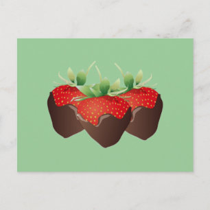 Chocolate jordberry vykort