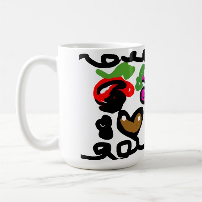 Chocolate Jordgubbens alla hjärtans dag  Kaffemugg (Vänster)