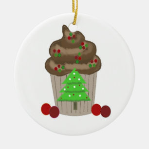 Chocolate-julkakan Julgransprydnad Keramik