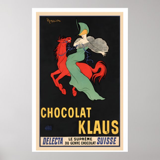 Chocolate Klaus-reklamblad av Leonetto Poster (Framsidan)