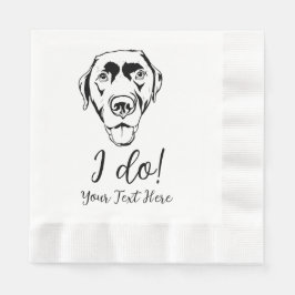 Chocolate Lab Bröllop Cocktail Napkins Pappersservett