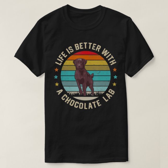 Chocolate Lab Dog Owner Dog Dad Mom Brown Labrador T Shirt (Design framsida)