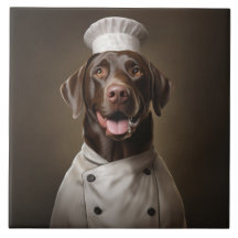 Chocolate Lab Hund Chef