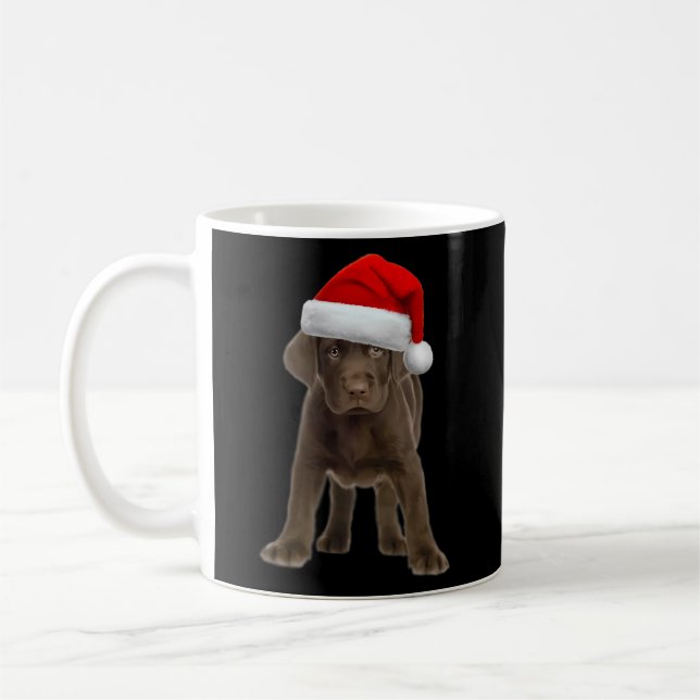 Chocolate Lab Hund Labrador Retriever Kaffemugg (Vänster)