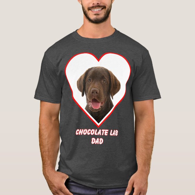 Chocolate lab Hund Pappa T Shirt (Framsida)