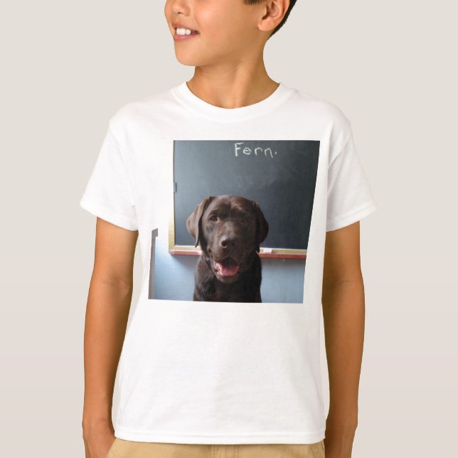 Chocolate Lab Hund T-Shirt (Framsida)