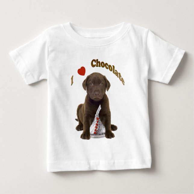 Chocolate Lab I Kärlek Chocolate Kisses Tee (Framsida)