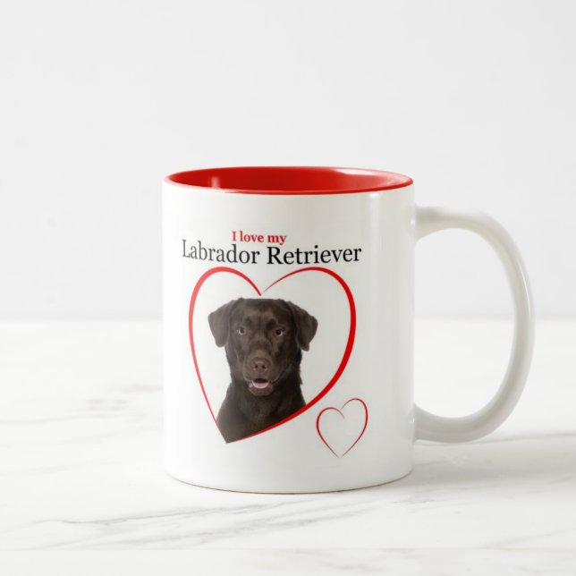 Chocolate Lab Kärlek Mugg (Höger)
