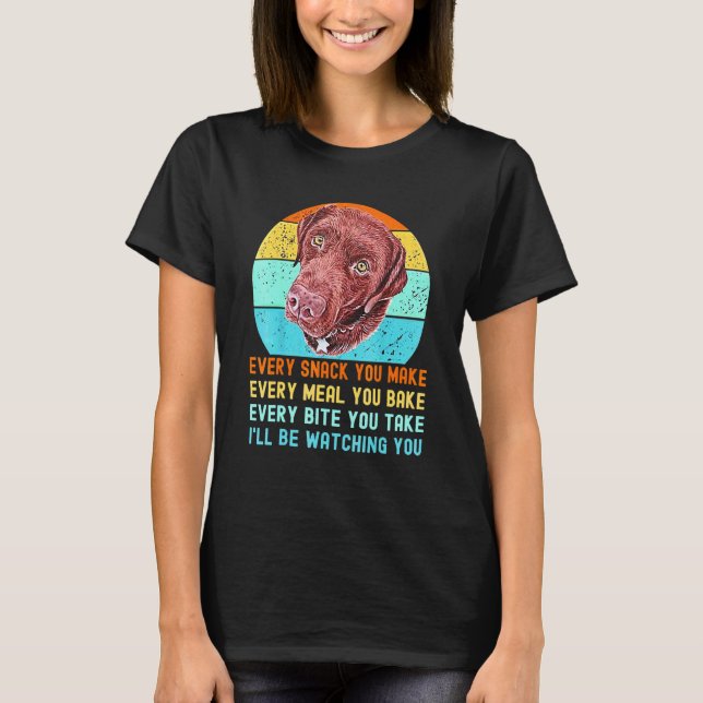 Chocolate Lab Labrador Retriever Hund Varje Liten  T Shirt (Framsida)