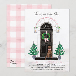 Chocolate Lab Labrador Retriever Julfest Inbjudningar