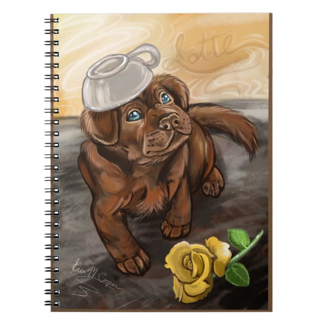 Chocolate Lab Latte Anteckningsbok (Framsidan)