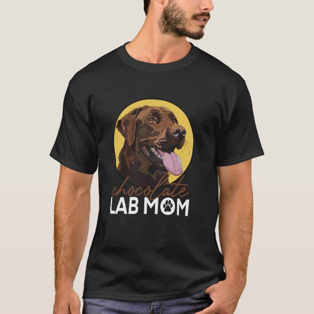 Chocolate Lab Mamma Brown Labrador Retriever Mor T Shirt (Framsida)