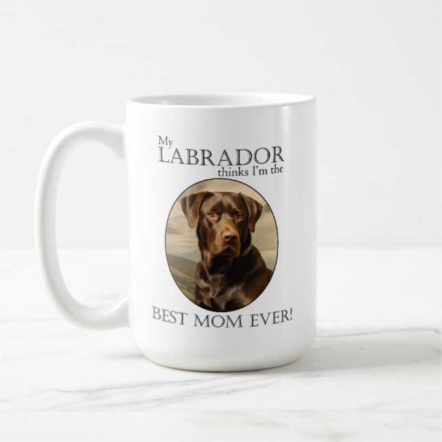 Chocolate Lab Mamma Kaffemugg (Vänster)
