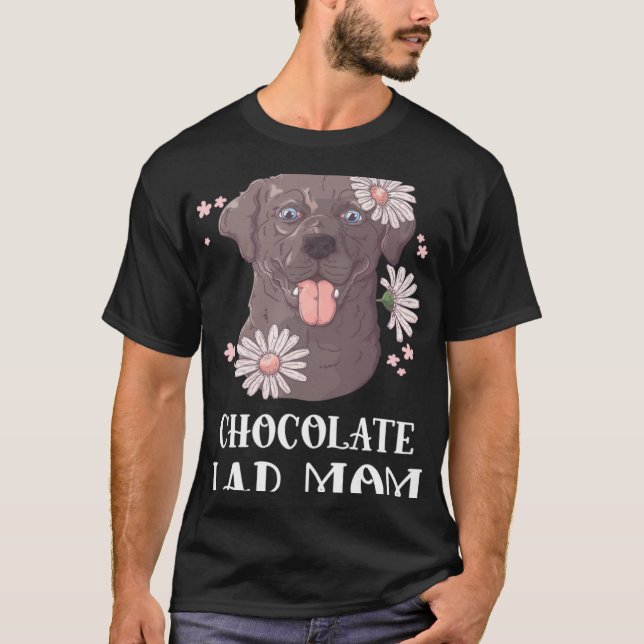Chocolate Lab Mamma Labrador Retriever Hund T Shirt (Framsida)