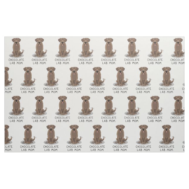 Chocolate Lab Mamma Labrador Retriever Mamma Hund  Tyg (Fat Quarter)