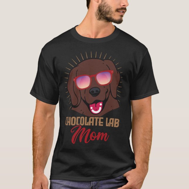 Chocolate Lab Mamma Labrador Retriever T Shirt (Framsida)