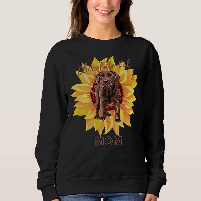Chocolate Lab Mamma T Shirt (Framsida)