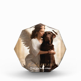 Chocolate Lab med Angel Anpassningsbar Memorial