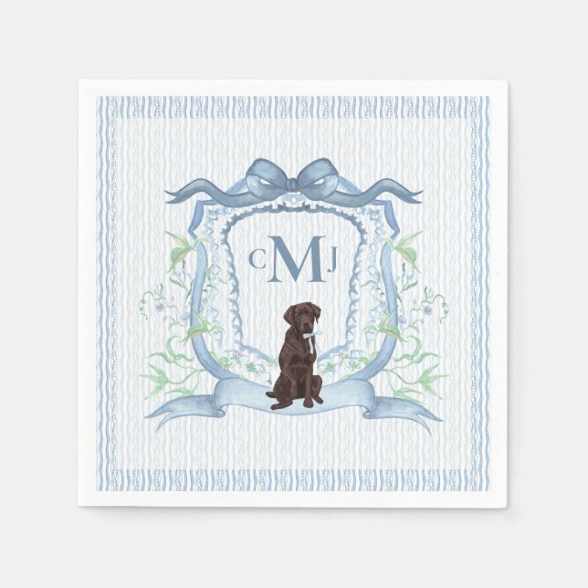 Chocolate Lab Monogram GrandMillennium Pappersservett (Framsidan)